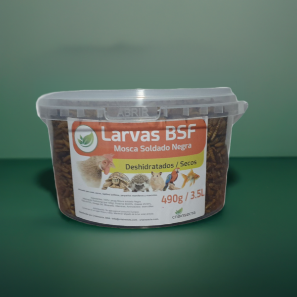 Larva Mosca Soldado Negra BSF deshidratado 490gr