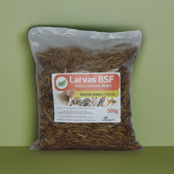 Larva Mosca Soldado Negra BSF deshidratado 500gr